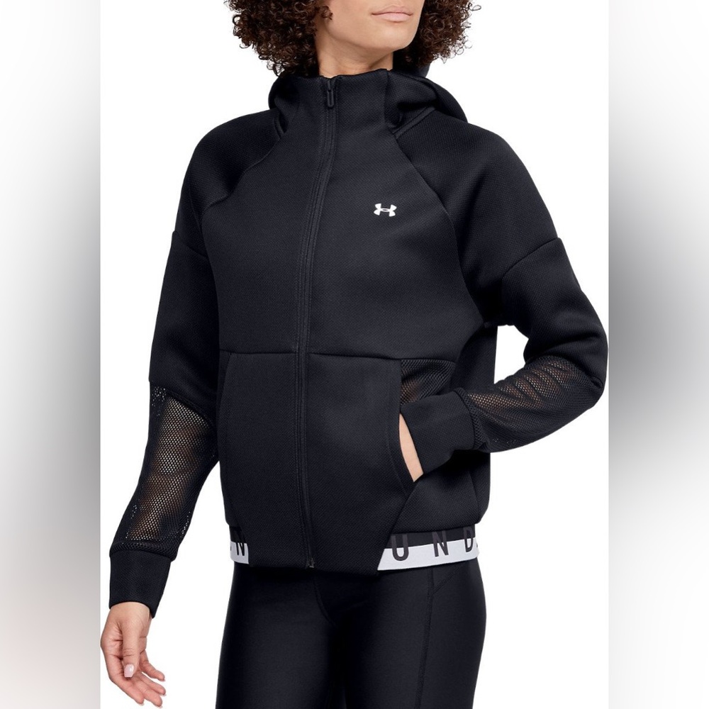 Under Armour zip up hoodie with mesh arms - size XS